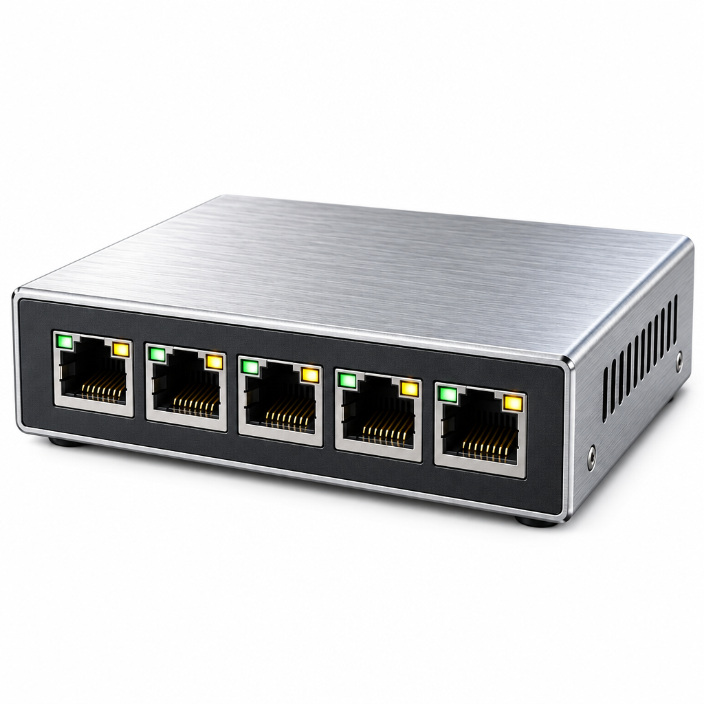 Five-Port Ethernet Switch — isolated product view
