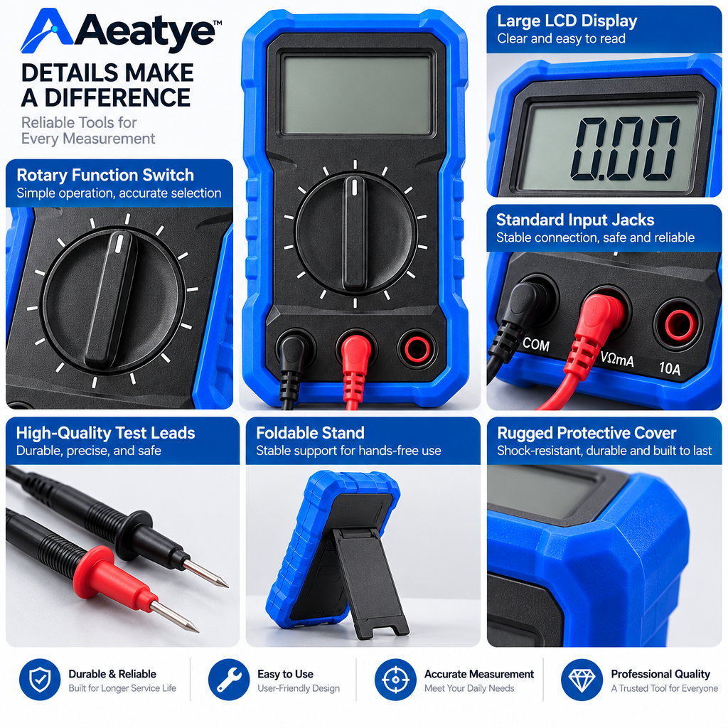 Digital Multimeter — supplied promotional detail graphic