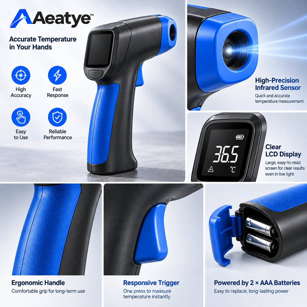 Infrared Surface Thermometer — supplied promotional detail graphic